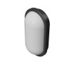 Palio ovale 15w - PLAFONE IN TERMOPLASTICA OVALE NERO 21,5X14,5 CM SPESSORE 6,5 CM IP65 15W 3*CCT