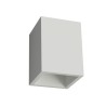 PARA1 PLAFONE IN GESSO CERAMICO DALLA FORMA CUBICA 11X11 H15 COMPLETO DI PORTA LAMPADA GX53