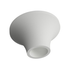 PLAP385 PLAFONE IN GESSO CERAMICO CON STAFFA POSTERIORE X 1 GU10 DIAMETRO 16,5 H9CM