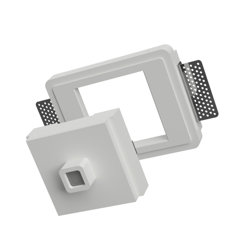PUNTO LUCE DA ICASSO IN GESSO CERAMICO CON LED BRIDGERLUX 3W 3000K 10X10 7H COMPLETO DI BASE