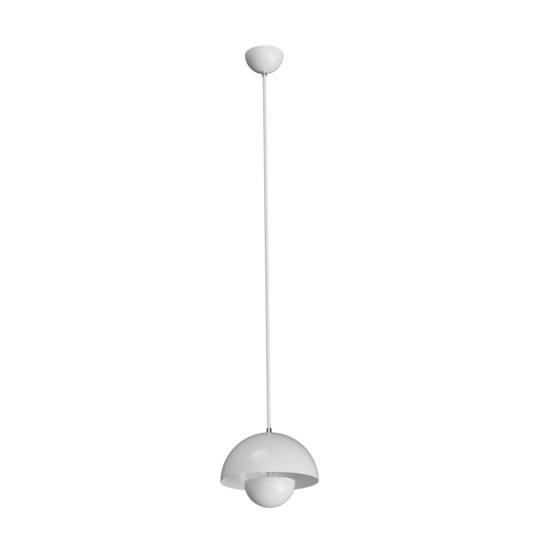 LAMPADARIO IN METALLO X 1 E27 COLORE BIANCO 16X23CM