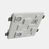 PORTAFARETTO DA INCASSO IN GESSO CERAMICO 34X34 H9 COMPLETO DI PORTA LAMPADA ANTISHOCK 3 GU10 E MOLLE DI BLOCCO BIANCA CON ALET