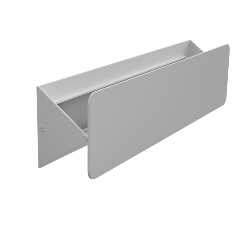 APPLIQUE IN ALLUMINIO BIANCO CON LUCE ORIENTABILE 31X8 CM SPESSORE 5CM 10W CCT