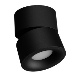 sly-n FARETTO SPOT ORIENTABILE IN ALLUMINIO NERO IP20 12W CCT D.10CM  H.10CM