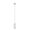 PENDENTE IN GESSO CERAMICO CUBO DA 18CM COMPLETO DI CAVO E COPPETTA X 1 GU10
