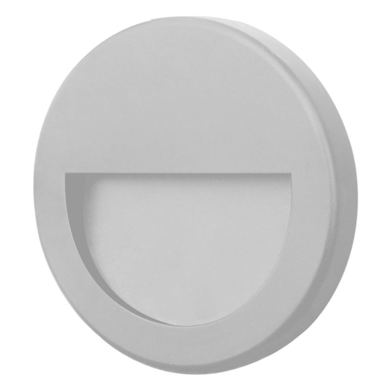 SEGNAPASSI IN POLICARBONATO ROTONDA BIANCO PER 503 IP65 320LM 3W CRI80 ALIMENTATORE INTEGRATO 3000K