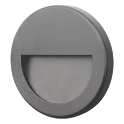 SEGNAPASSI IN POLICARBONATO ROTONDA GRIGIO PER 503 IP65 320LM 3W CRI80 ALIMENTATORE INTEGRATO 4000K
