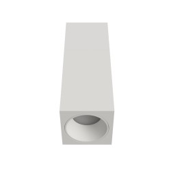 PLAFONE DA SOFFITTO IN GESSO CERAMICO CON GHIERA A FILO BIANCA 7X7XH18