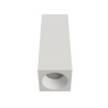 PLAFONE DA SOFFITTO IN GESSO CERAMICO CON GHIERA A FILO BIANCA 7X7XH18
