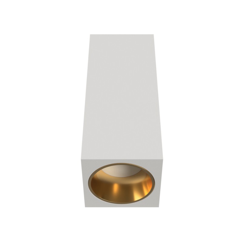 PLAFONE DA SOFFITTO IN GESSO CERAMICO CON GHIERA A FILO ORO 7X7XH18
