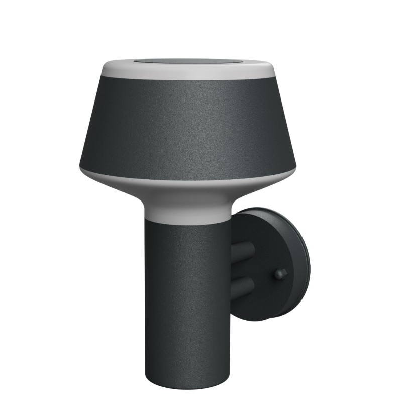 APPLIQUE DA ESTERNO IP54 IN ALLUMNIO E ACRILICO PER 1 E27 ANTRACITE 16X21