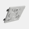 PORTAFARETTO DA INCASSO IN GESSO CERAMICO 34X34 H9 COMPLETO DI PORTA LAMPADA ANTISHOCK 3 GU10 E MOLLA X BLOCCO BIANCA CON ALETT