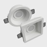 PORTAFARETTO DA INCASSO IN GESSO CERAMICO ORIENTABILE ATTACCO GU10 ROTONDO DIAMETRO 15XH6CM COMPLETO DI PORTALAMPADE E MOLLA