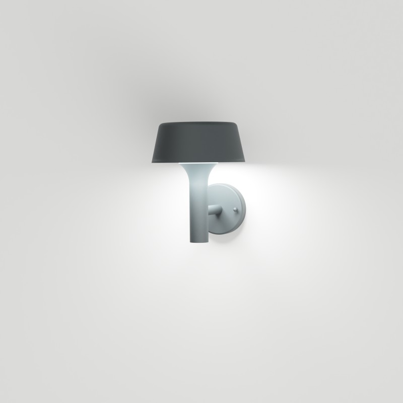 APPLIQUE DA ESTERNO IP54 IN ALLUMINIO E ACRILICO PER 1 G9 ANTRACITE 25X15CM