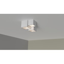 PLAFONE DA SOFFITTO IN GESSO CERAMICO X 3 GU10