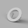PORTAFARETTO IN METALLO PER 1 GU10 DIAMETRO 80MM BIANCO