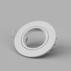 PORTAFARETTO  ORIENTABILE IN METALLO PER 1 GU10 DIAMETRO 90MM NICHEL