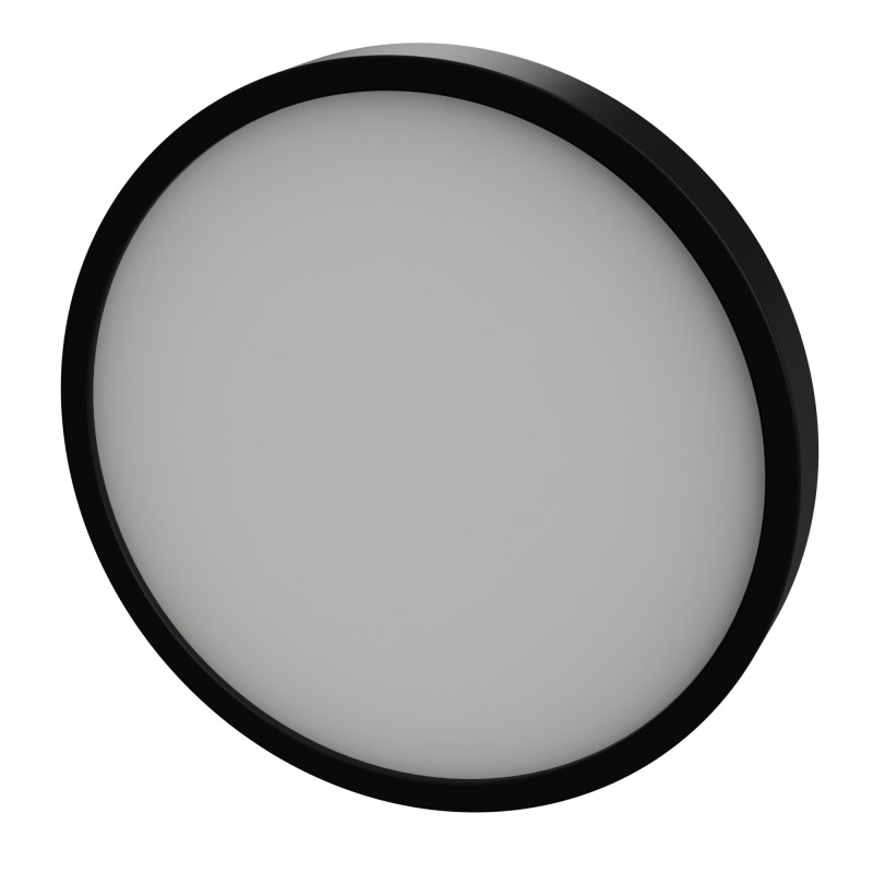 Uranus 40 Plafoniera in allumnio e acrilico slim NERO Diametro 40cm  IP44 36W 3CCT