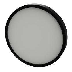 Uranus 50 Plafoniera in allumnio e acrilico NERO Diametro 50cm  IP44 42W 3CCT