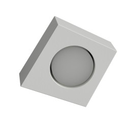 BLOCKING 1 PLAFONE IN GESSO CERAMICO CON LINEA TRAPEZOIDALE 13X12 H4,6 COMPLETO DI PORTA LAMPADA GX53