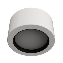 TUB-N PLAFONE IN GESSO CERAMICO CON GHIERA NERO ROTONDO DIAMETRO 11H5,5