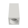 TWIN SHORT-B PLAFONE IN GESSO CERAMICO CON GHIERA BIANCA A FILO PER 1 GU10 COMPLETO DI PORTALAMPADE E KIT FISSAGGIO 7X7XH13 CM