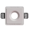 PORTAFARETTO DA INCASSO IN GESSO CERAMICO 12X12 H 8,5 CM COMPLETO DI PORTA LAMPADA ANTISHOCK GU10 E MOLLA X BLOCCO BIANCA CON A