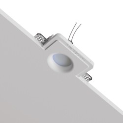 PORTAFARETTO DA INCASSO IN GESSO CERAMICO 12X12 H 8,5 CM COMPLETO DI PORTA LAMPADA ANTISHOCK GU10 E MOLLA X BLOCCO BIANCA CON A