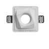 PORTAFARETTO DA INCASSO IN GESSO CERAMICO 13X13 H8,5 CM COMPLETO DI PORTA FARETTO ANTISHOCK GU10 MOLLA DI BLOCCO BIANCA CON ALE