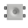 PORTAFARETTO DA INCASSO IN GESSO CERAMICO 18,5X18,5 H10,5CM COMPLETO DI PORTA LAMPADA ANTISHOCK GU10 E MOLLA X BLOCCO BIANCA CO