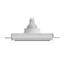 PORTAFARETTO DA INCASSO IN GESSO CERAMICO 18,5X18,5 H10,5CM COMPLETO DI PORTA LAMPADA ANTISHOCK GU10 E MOLLA X BLOCCO BIANCA CO