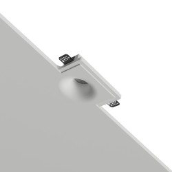 PORTAFARETTO DA INCASSO IN GESSO CERAMICO 18,5X18,5 H10,5CM COMPLETO DI PORTA LAMPADA ANTISHOCK GU10 E MOLLA X BLOCCO BIANCA CO