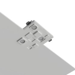 PORTAFARETTO DA INCASSO IN GESSO CERAMICO 34X34 H9 COMPLETO DI PORTA LAMPADA ANTISHOCK 3 GU10 E MOLLE DI BLOCCO BIANCA CON ALET