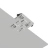 PORTAFARETTO DA INCASSO IN GESSO CERAMICO 34X34 H9 COMPLETO DI PORTA LAMPADA ANTISHOCK 3 GU10 E MOLLE DI BLOCCO BIANCA CON ALET