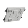 PORTAFARETTO DA INCASSO IN GESSO CERAMICO 34X34 H9 COMPLETO DI PORTA LAMPADA ANTISHOCK 3 GU10 E MOLLE DI BLOCCO BIANCA CON ALET