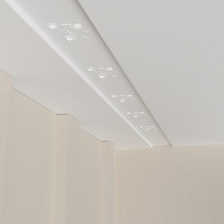 PORTAFARETTO DA INCASSO IN GESSO CERAMICO 34X34 H9 COMPLETO DI PORTA LAMPADA ANTISHOCK 3 GU10 E MOLLE DI BLOCCO BIANCA CON ALET