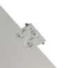 PORTAFARETTO DA INCASSO IN GESSO CERAMICO 34X34 H9 COMPLETO DI PORTA LAMPADA ANTISHOCK 3 GU10 E MOLLA X BLOCCO BIANCA CON ALETT