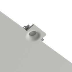 PORTAFARETTO QUADRATO CON FORO A IMBUTO IN GESSO X1 GU10 CON ALETTE FISSE12cm x 12cm PROFONDITA' 9,5cm csf 045
