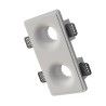PORTAFARETTO DA INCASSO IN GESSO CERAMICO CON FROMA CONICA 25,5X13CM PROFONDITA 9,5CM COMPLETO DI PORTA LAMPADA GU10X2 E MOLLA 