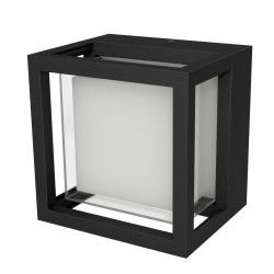 APPLIQUE DA ESTERNO IN ALLUMNIO E ACRILICO IP54 BIANCO CCT ILLUMINAZIONE A 360°12W