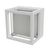 APPLIQUE DA ESTERNO IN ALLUMNIO E ACRILICO IP54 NERO  CCT ILLUMINAZIONE A 360° 12W