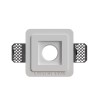 PORTAFARETTO DA INCASSO IN GESSO CERAMICO 10X10 H 7,5 CM COMPLETO DI PORTA FARETTO ANTISHOCK MINIGU10 MOLLA DI BLOOCCO BIANCA C