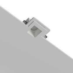 PORTAFARETTO DA INCASSO IN GESSO CERAMICO 15,5X15,5 H12 CM COMPLETO DI PORTA LAMPADA ANTISHOCK GU10 E MOLLA X BLOCCO BIANCA CON