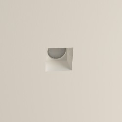 PORTAFARETTO DA INCASSO IN GESSO CERAMICO 15,5X15,5 H12 CM COMPLETO DI PORTA LAMPADA ANTISHOCK GU10 E MOLLA X BLOCCO BIANCA CON