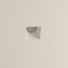 PORTAFARETTO DA INCASSO IN GESSO CERAMICO 15,5X15,5 H12 CM COMPLETO DI PORTA LAMPADA ANTISHOCK GU10 E MOLLA X BLOCCO BIANCA CON