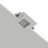 PORTAFARETTO DA INCASSO IN GESSO CERAMICO 15,5X15,5 H12CM COMPLETO DI PORTA LAMPADA ANTISHOCK GU10 MOLLA X BLOCCO BIANCA E COMP