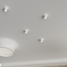 PORTAFARETTO DA INCASSO IN GESSO CERAMICO 30X30 H4,5 FORMA CILINDRICA RIVOLTA VERSO IL BASSO SPORGENZA 12,7CM COMPLETA DI PORTA