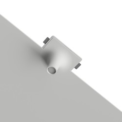 PORTAFARETTO DA INCASSO IN GESSO CERAMICO 39X39 H4,5 CON FORMA CILINDRICA VOLTA VERSO IL BASSO SPORGENZA 23CM COMPLETO DI PORTA