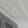 PORTAFARETTO DA INCASSO IN GESSO CERAMICO 39X39 H4,5 CON FORMA CILINDRICA VOLTA VERSO IL BASSO SPORGENZA 23CM COMPLETO DI PORTA