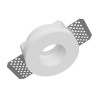 PORTAFARETTO DA INCASSSO IN GESSO CERAMICO 6,5X6,5 H 3,5CM COMPLETO DI PORTA LAMPADA MINIGU10 E MOLLA BIANCA